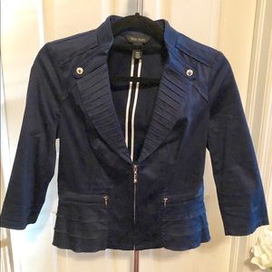 Navy blue crop jacket